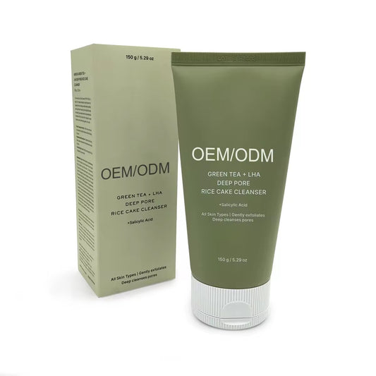 OEM/ODM RICE CAKE CLEANSER 150g Per Tube DEEP PORE Contains Salicylic Acid Gently ExfoliatesDeep Cleanses Pores for Face Care